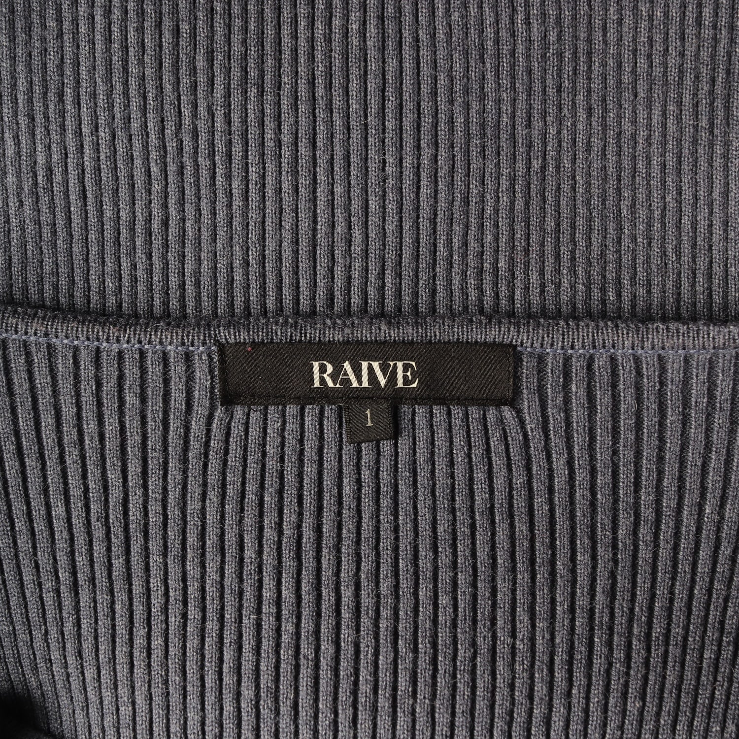 레이브 RAIVE 21FW 스퀘어넥 볼륨 니트 스웨터 블루 이미지 3