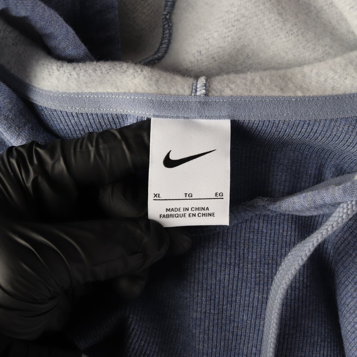 나이키 21FW 크롭 기모 후디 후드티 블루  상세 이미지 3