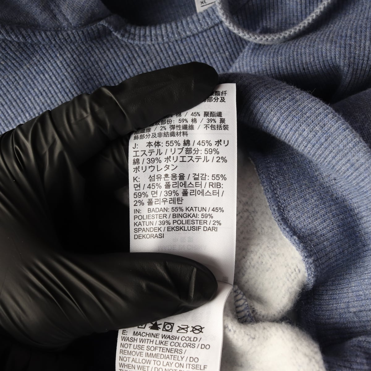 나이키 21FW 크롭 기모 후디 후드티 블루  상세 이미지 4