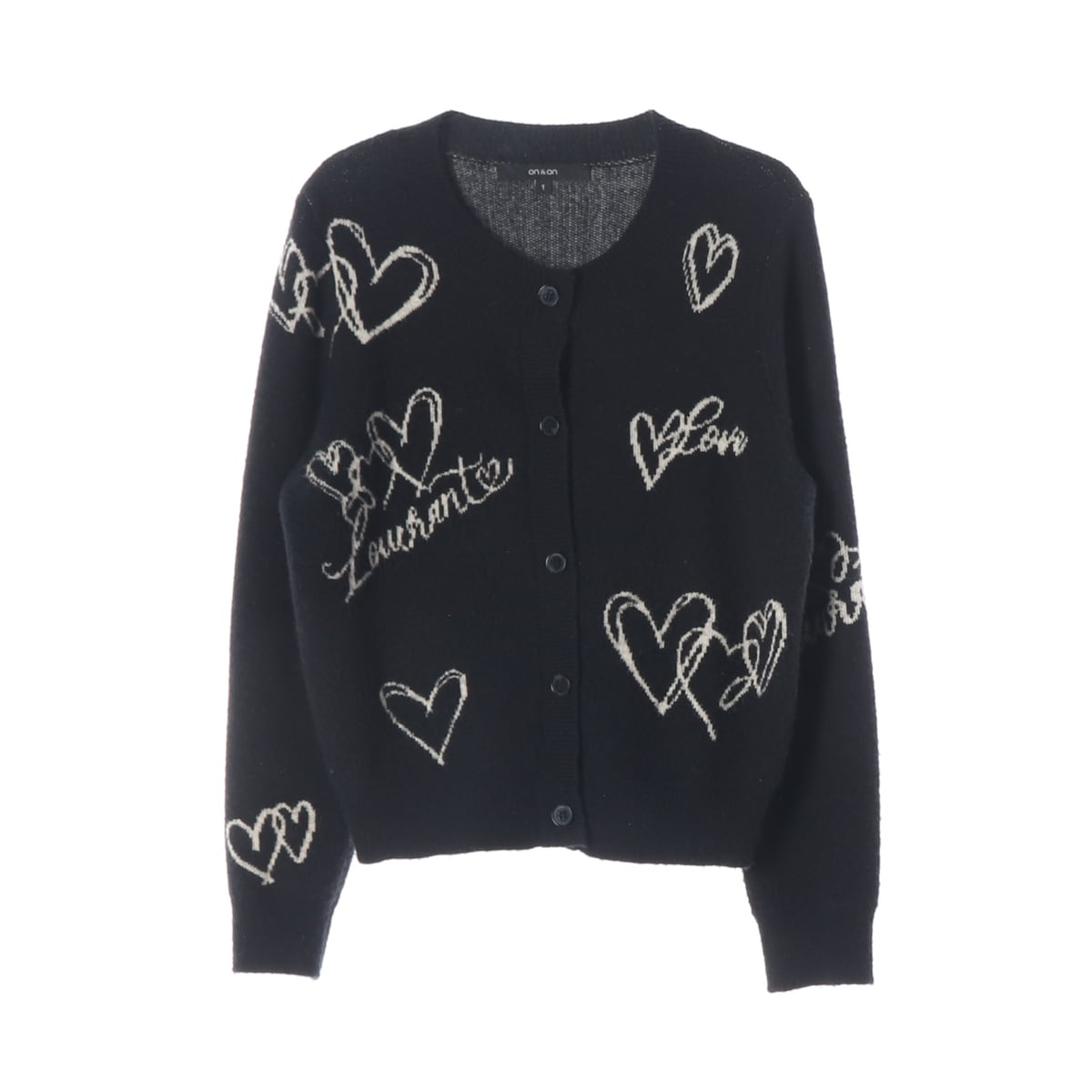 온앤온 22FW 하트 니트 가디건 상세 이미지 1