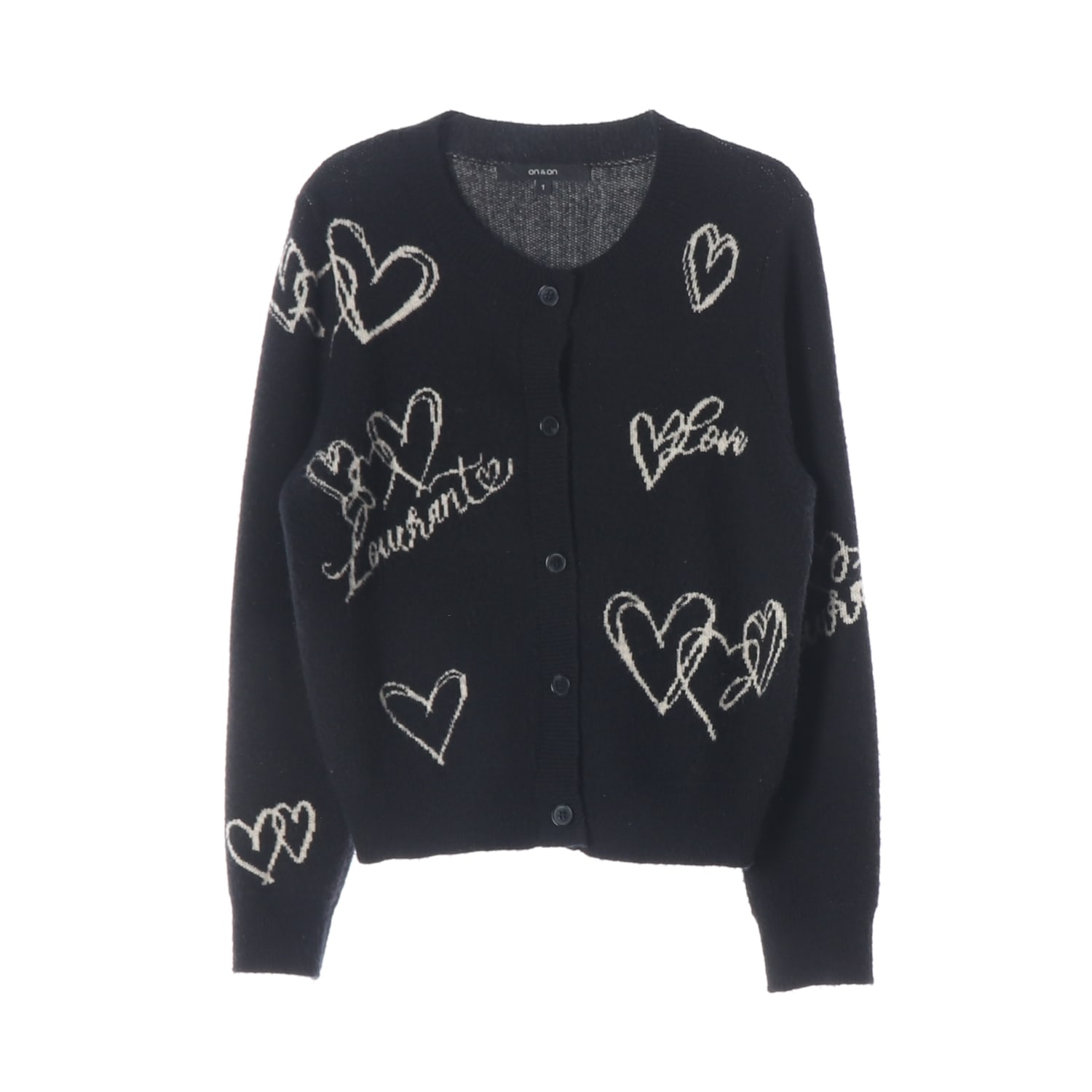 온앤온 22FW 하트 니트 가디건 이미지 1
