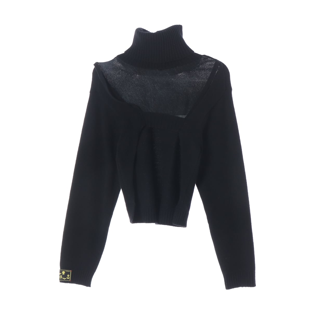 마르디 메크르디 22FW 울 캐시미어 블렌드 터틀넥 니트 블랙 상세 이미지 1