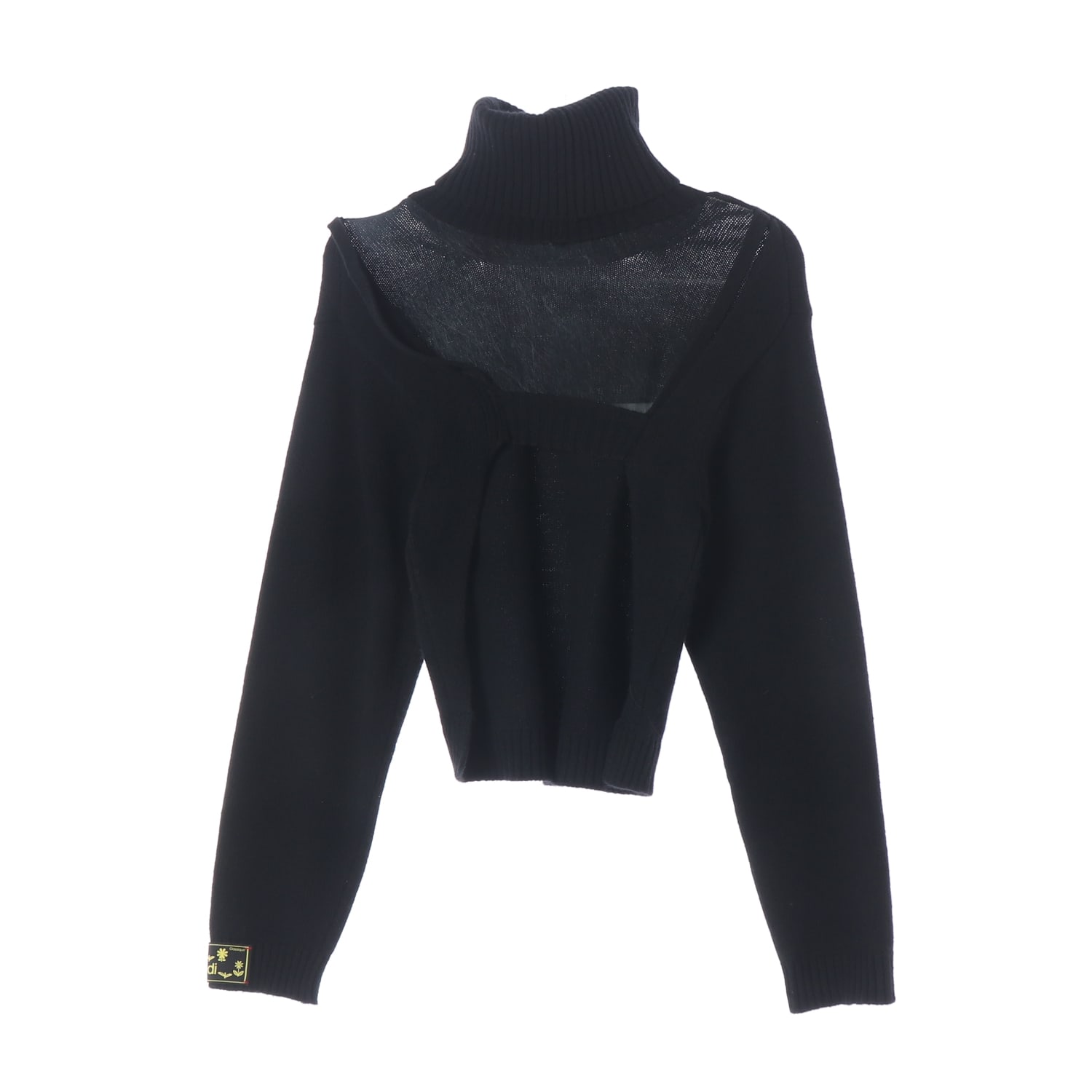 마르디 메크르디 22FW 울 캐시미어 블렌드 터틀넥 니트 블랙 이미지 1