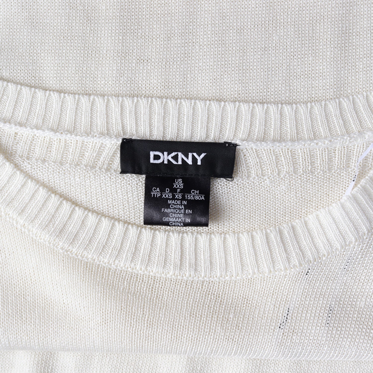 디케이엔와이 DKNY 린넨 블렌드 썸머 니트 아이보리 이미지 3