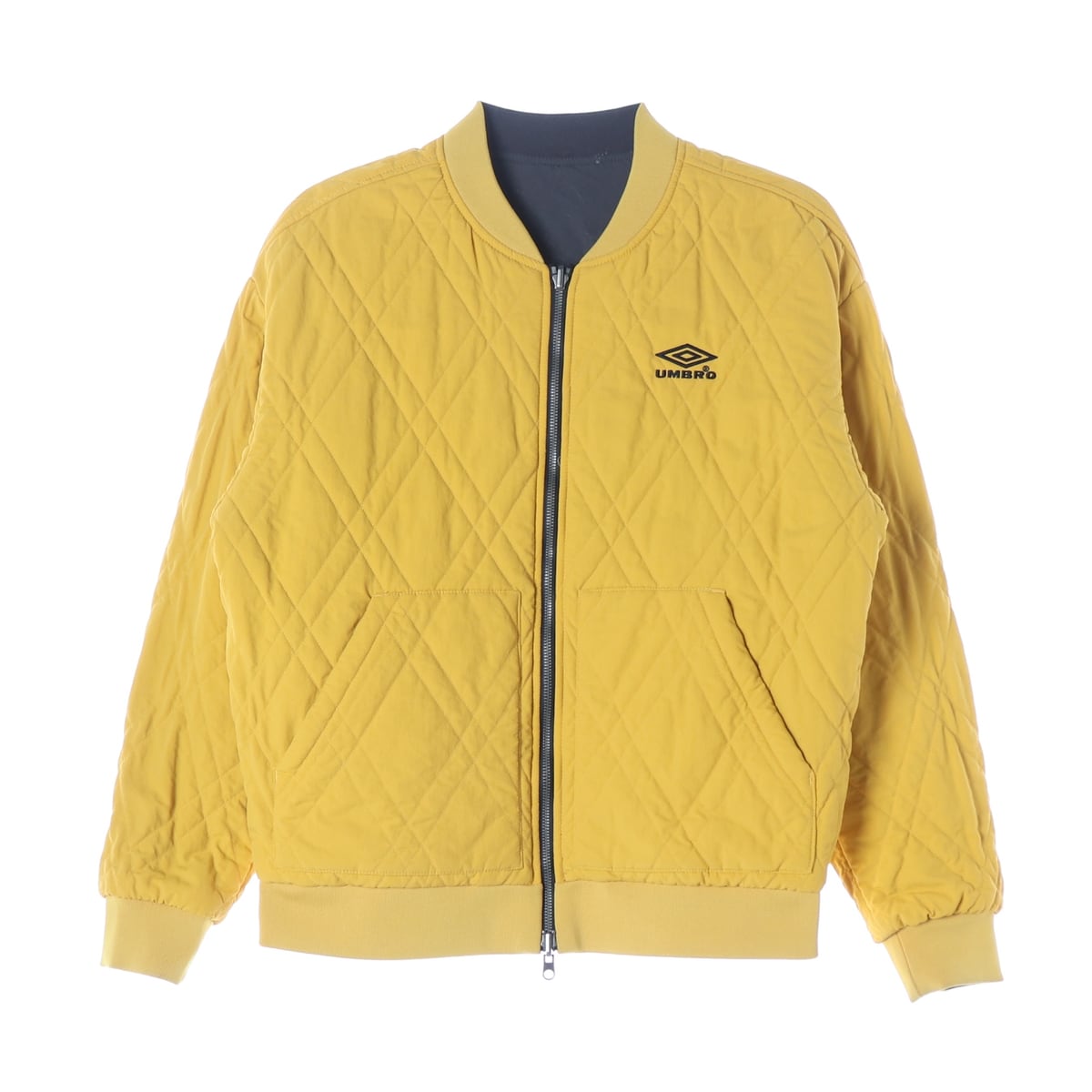 엄브로 23FW 더블데커 리버서블 패딩 봄버 재킷 딥 옐로우 상세 이미지 3