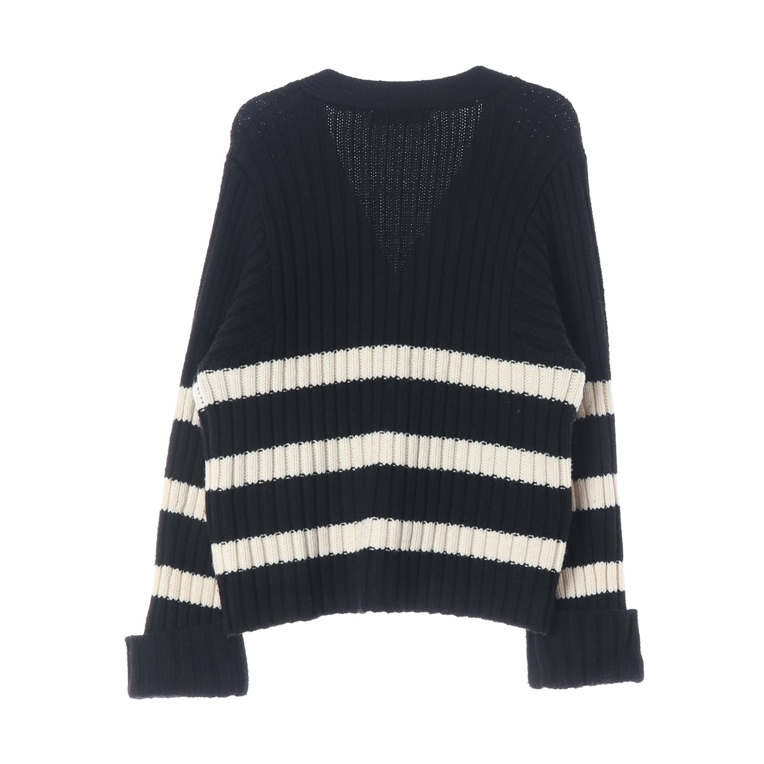 자라 ZARA 울 블렌드 스트라이프 오버핏 니트 가디건 이미지 2