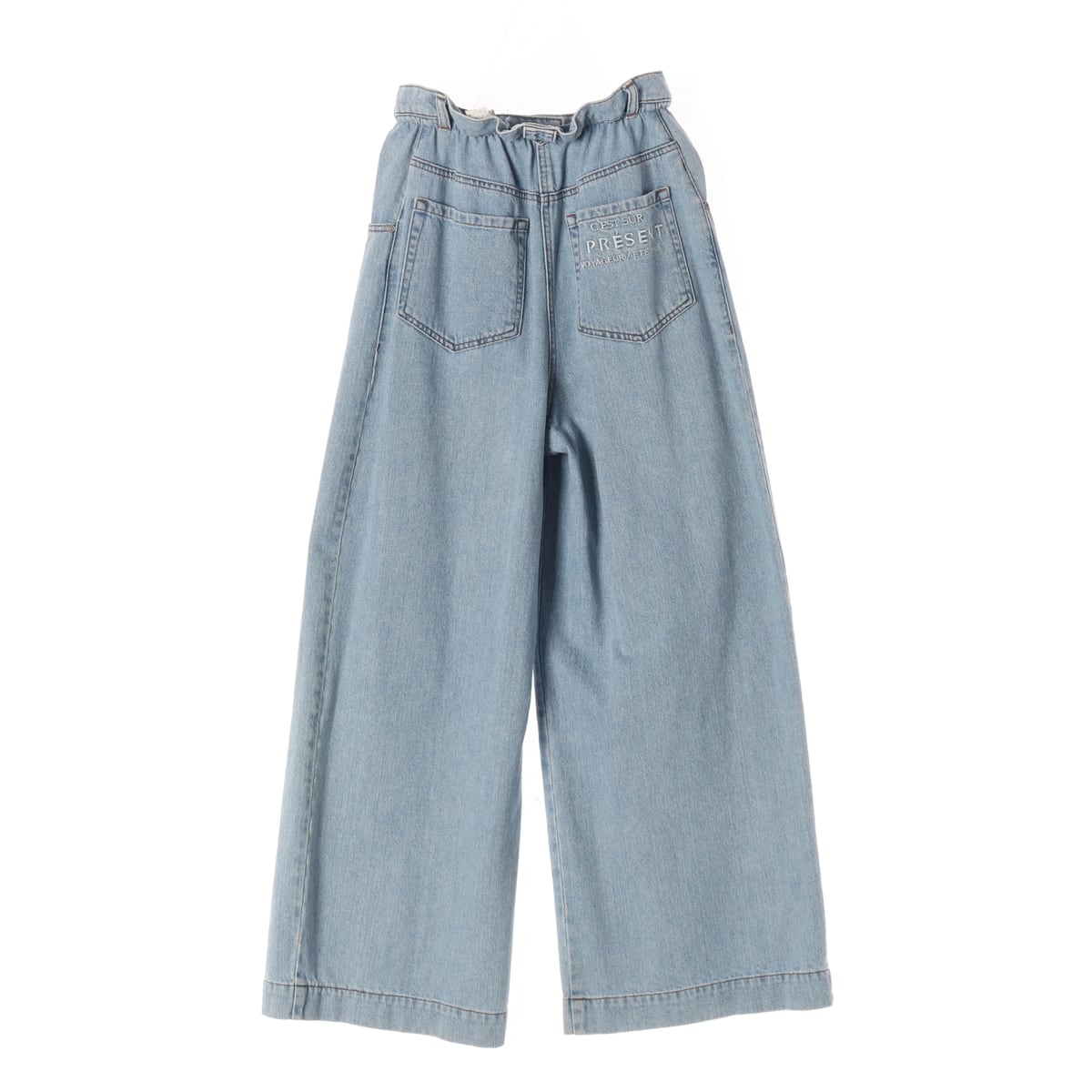 마인 MINE 23SS 밴딩 와이드핏 연청 데님 팬츠 상세 이미지 2
