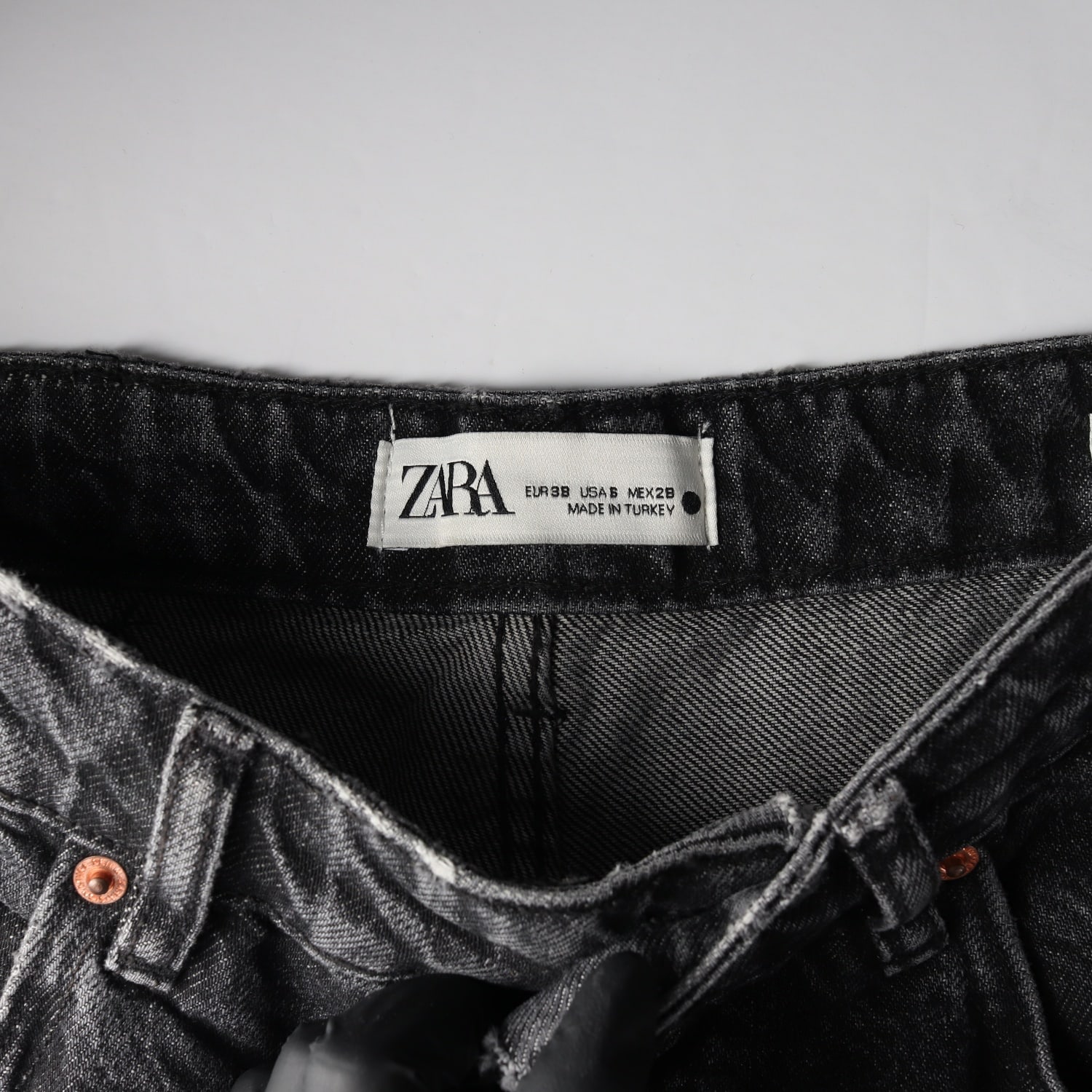 자라 ZARA 흑청 보이프렌드 데님 팬츠 이미지 3
