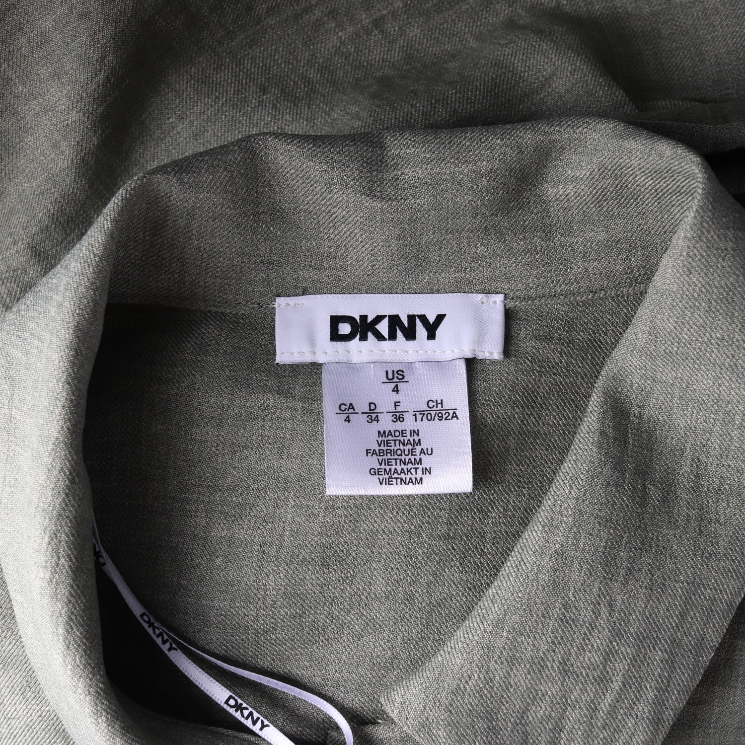 디케이엔와이 DKNY 벨티드 롤업 반팔 롱 셔츠 원피스 이미지 3