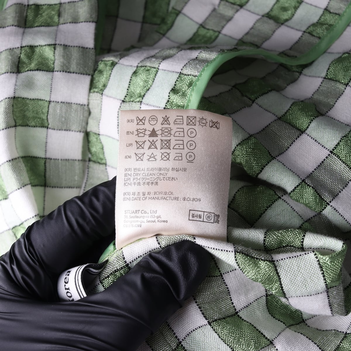 앤더슨벨 린넨 블렌드 인사이드 아웃 체크 셔츠 재킷 상세 이미지 5