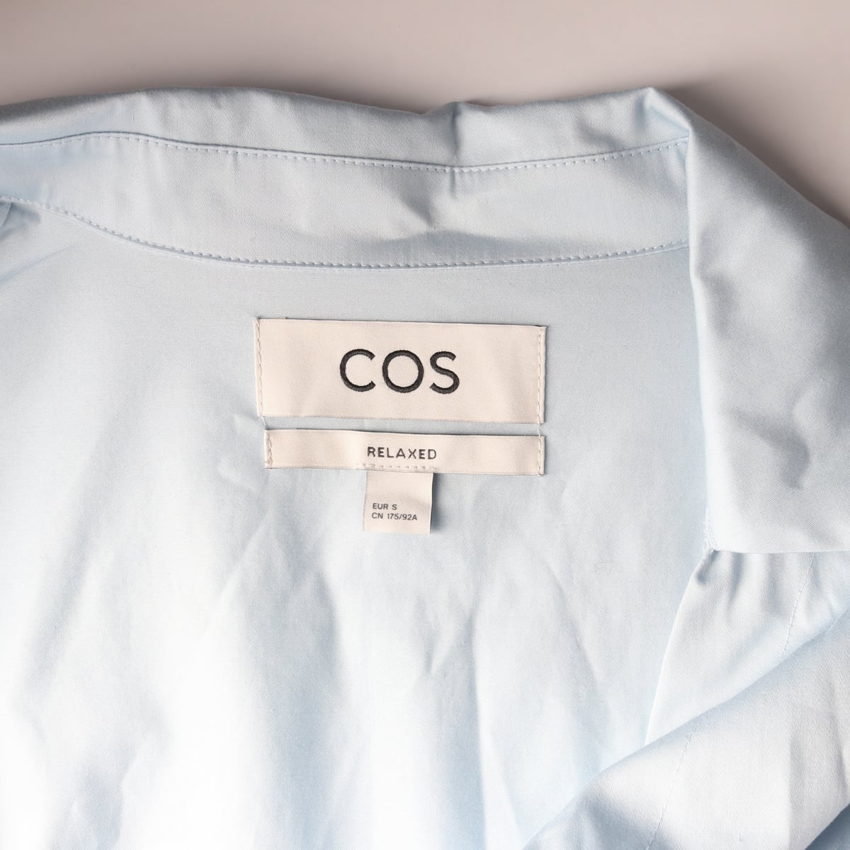 코스 COS 릴랙스드핏 코튼 셔츠 스카이블루 상세 이미지 3