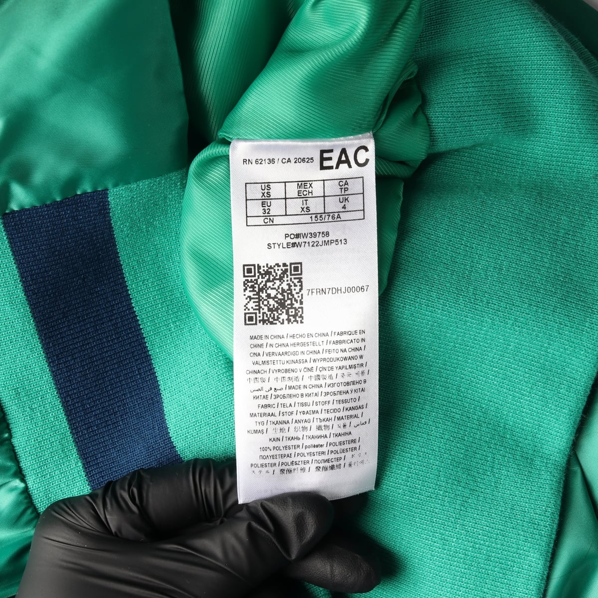 (새상품) 게스 플로럴 자수 새틴 봄버 재킷 그린 상세 이미지 5