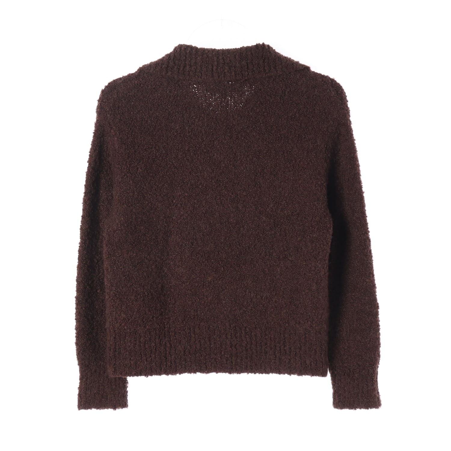 온앤온 22FW 알파카 울 블렌드 포켓 브라운 가디건 이미지 2