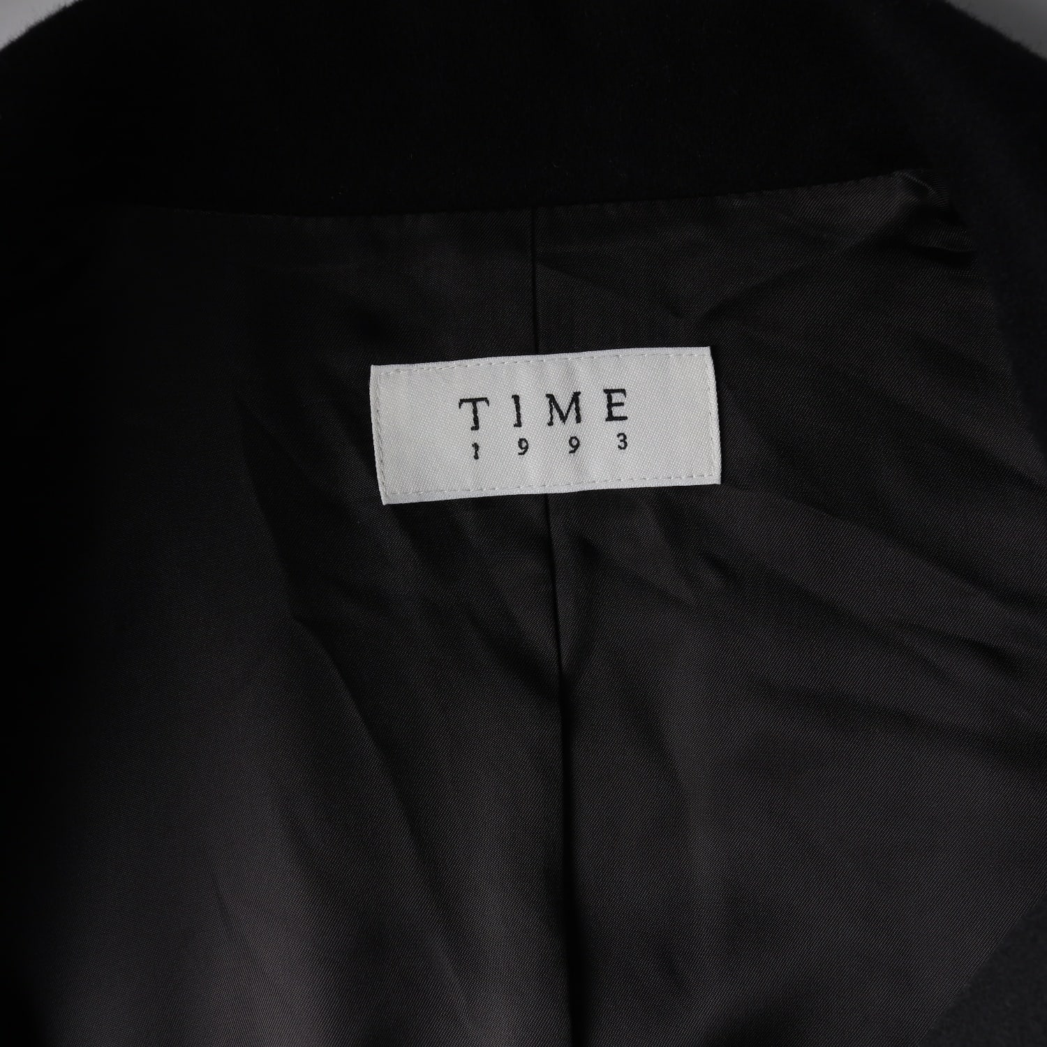 타임 TIME 21FW 울 캐시미어 블렌드 블랙 롱 코트 이미지 4