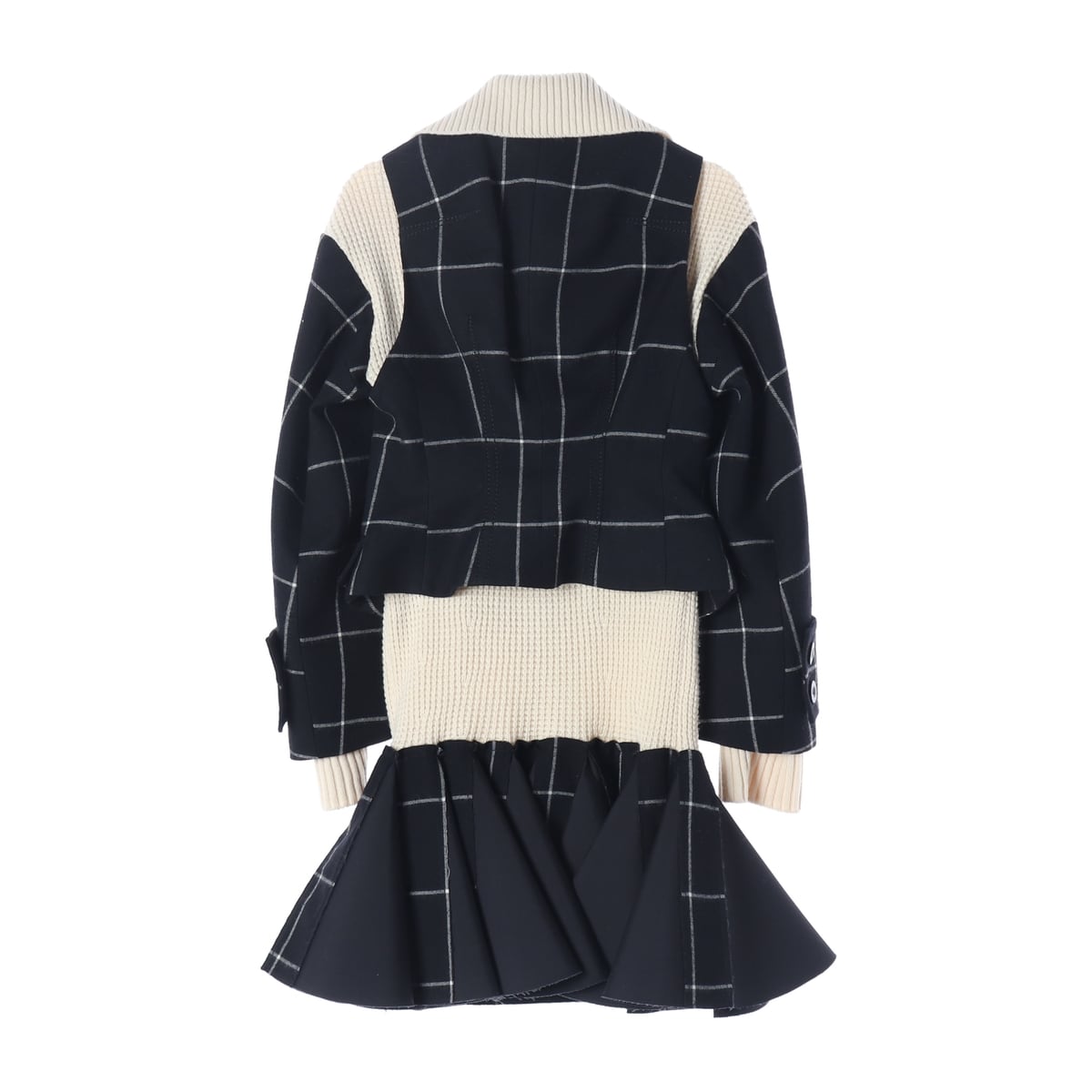 사카이 Sacai 체크 패턴 울 원피스 상세 이미지 2