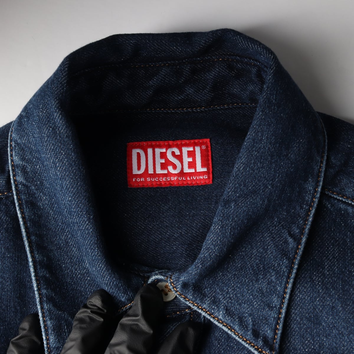 디젤 Diesel D 심플리 로고 데님 셔츠 원피스  상세 이미지 3