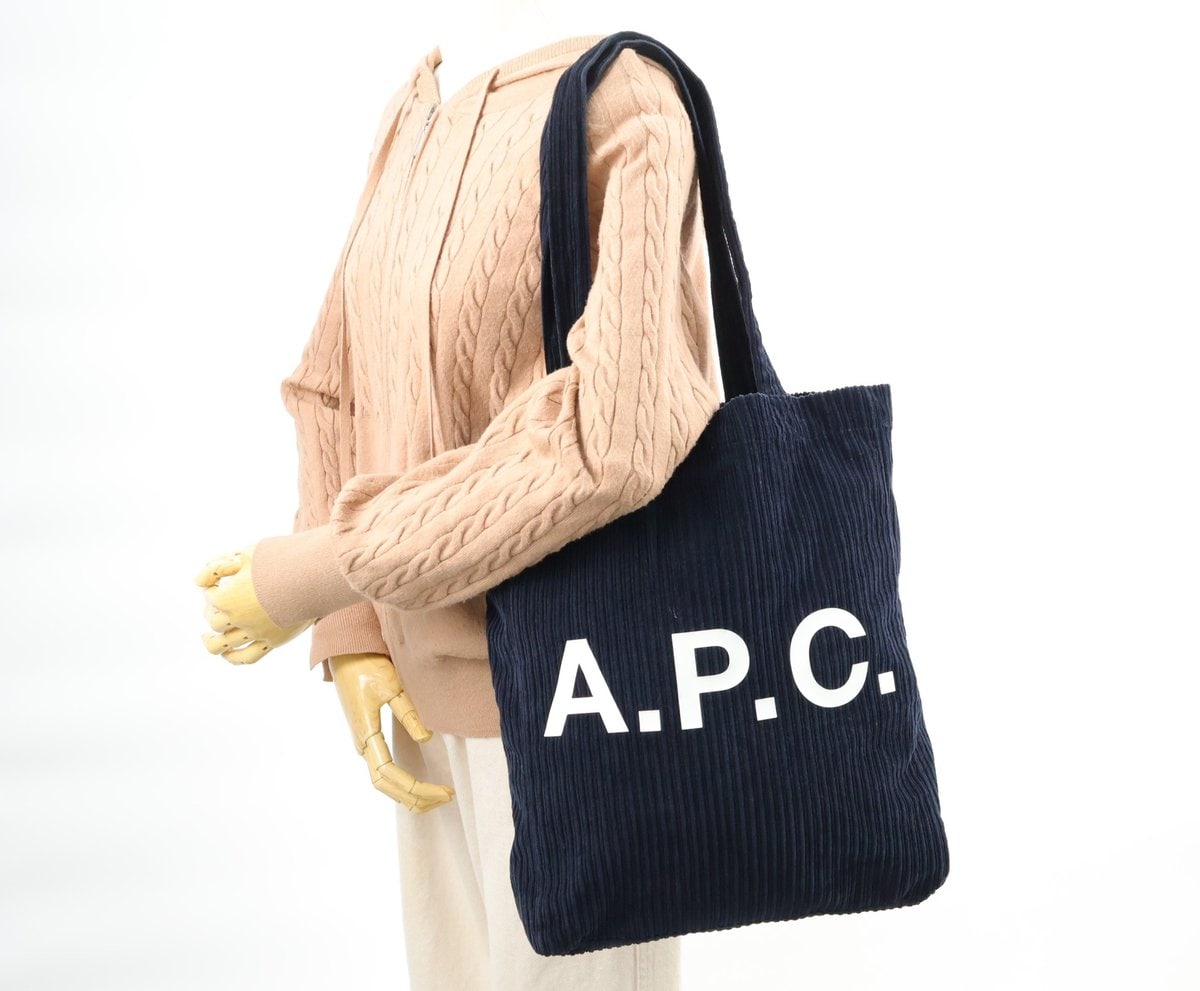아페쎄 APC 다이앤 코듀로이 쇼핑 토트백 에코백 네이비 이미지 10