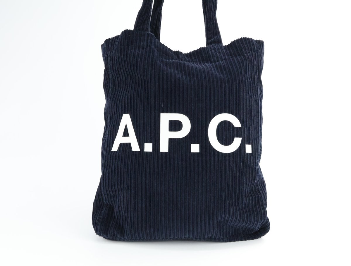 아페쎄 APC 다이앤 코듀로이 쇼핑 토트백 에코백 네이비 상세 이미지 2