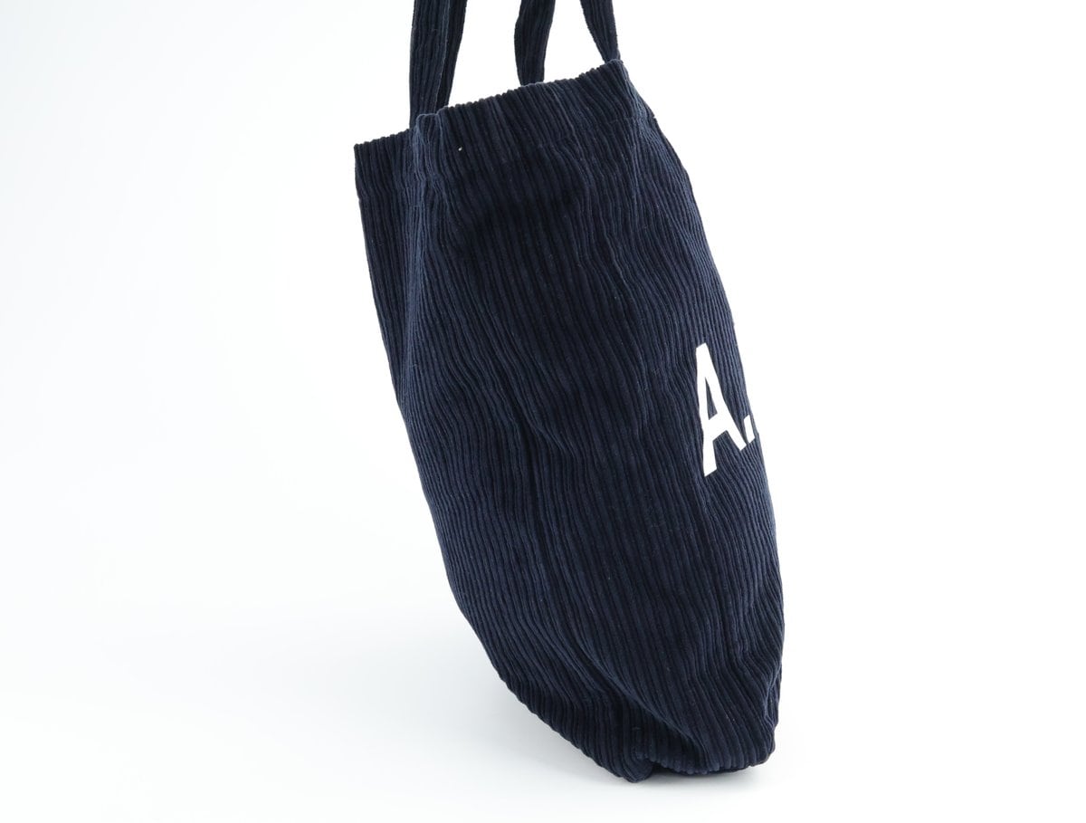 아페쎄 APC 다이앤 코듀로이 쇼핑 토트백 에코백 네이비 상세 이미지 3