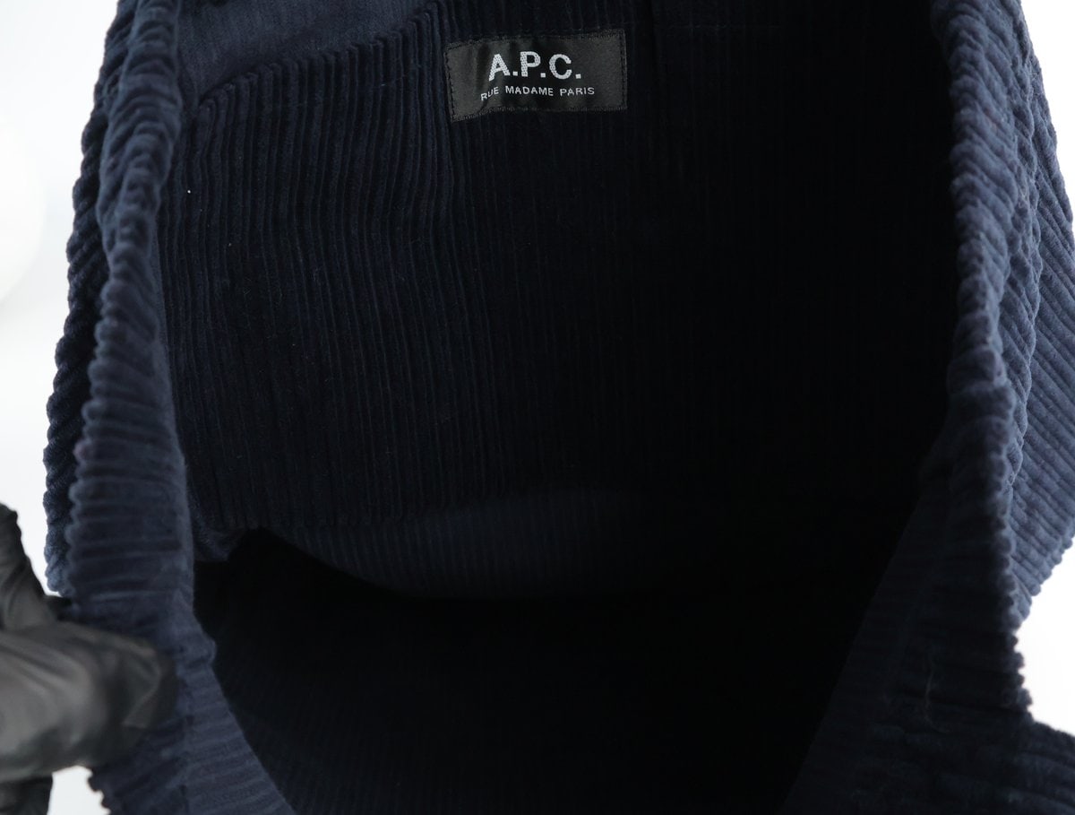 아페쎄 APC 다이앤 코듀로이 쇼핑 토트백 에코백 네이비 이미지 7