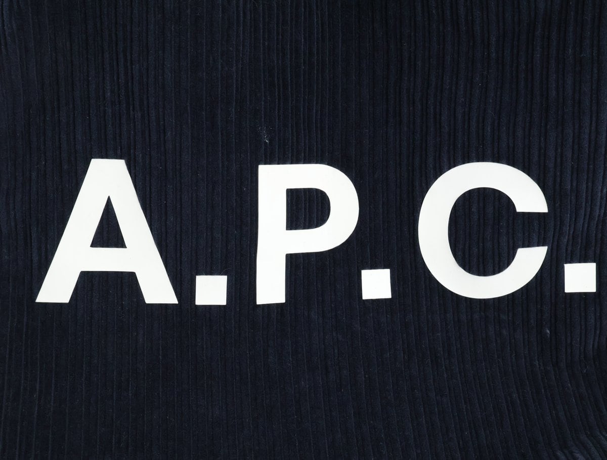 아페쎄 APC 다이앤 코듀로이 쇼핑 토트백 에코백 네이비 상세 이미지 9