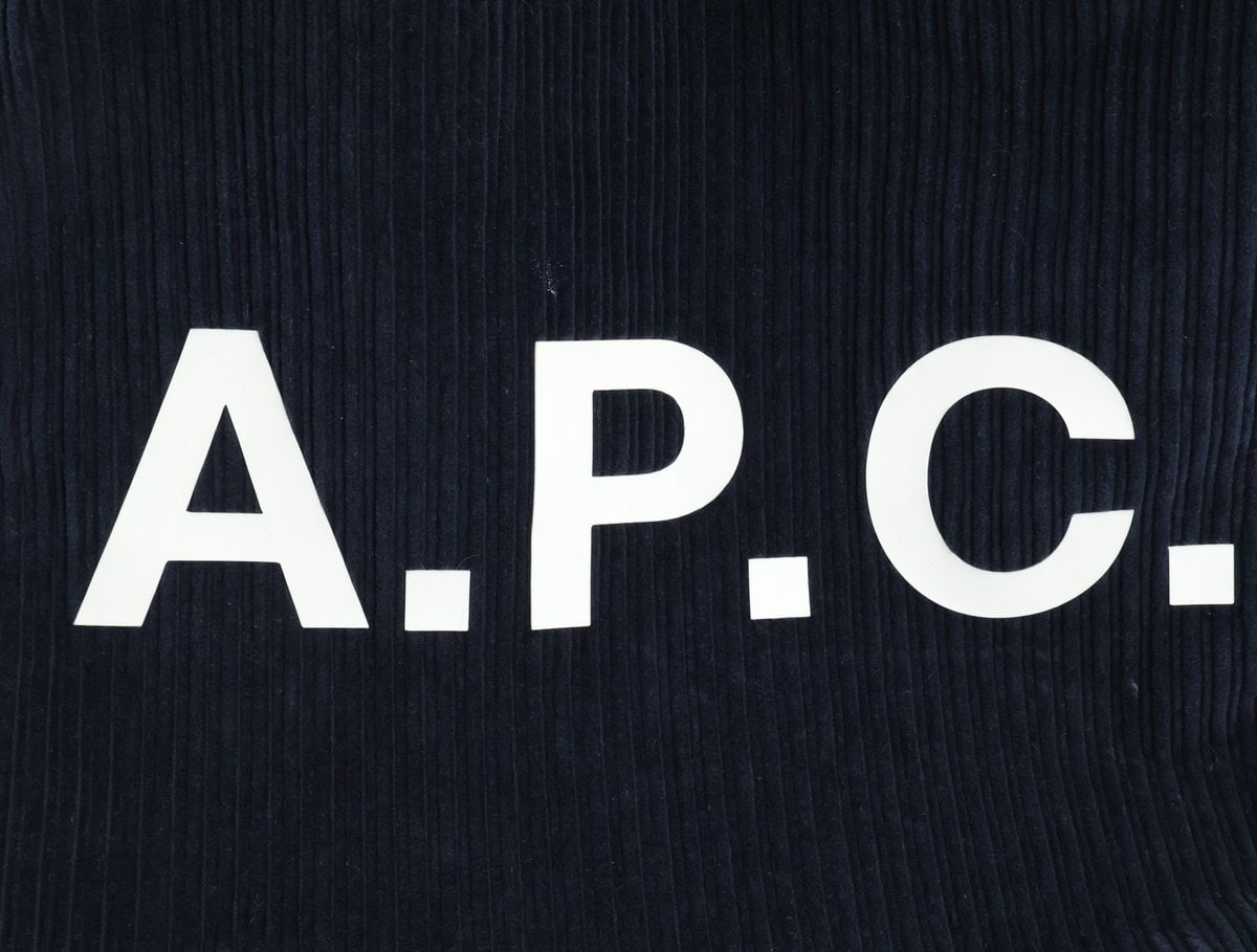 아페쎄 APC 다이앤 코듀로이 쇼핑 토트백 에코백 네이비 이미지 9