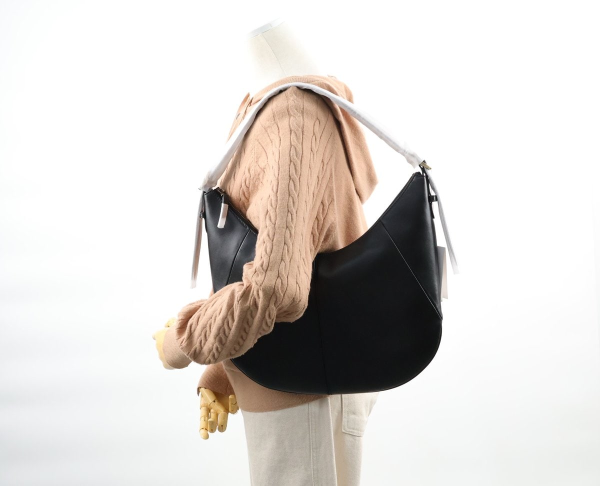 (새상품) 폴뉴아 천연가죽 Moule 뮬 백 숄더백 빈티지 블랙 이미지 10