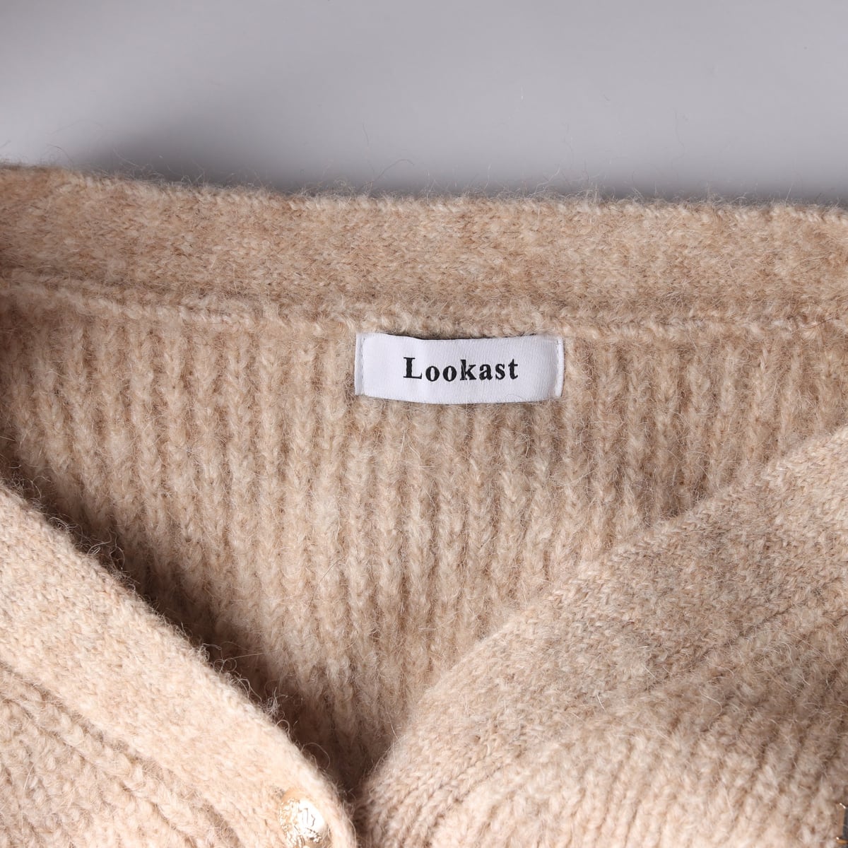 룩캐스트 22FW 알파카 울 블렌드 니트 가디건 상세 이미지 3