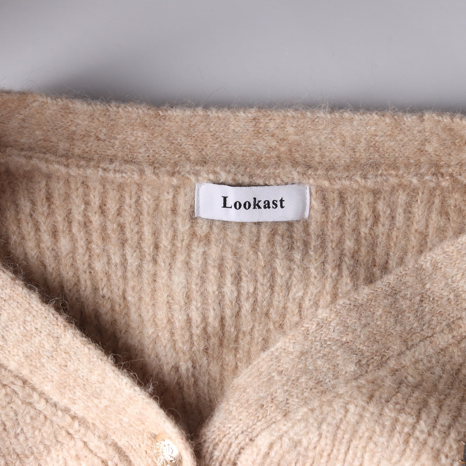 룩캐스트 22FW 알파카 울 블렌드 니트 가디건 이미지 3