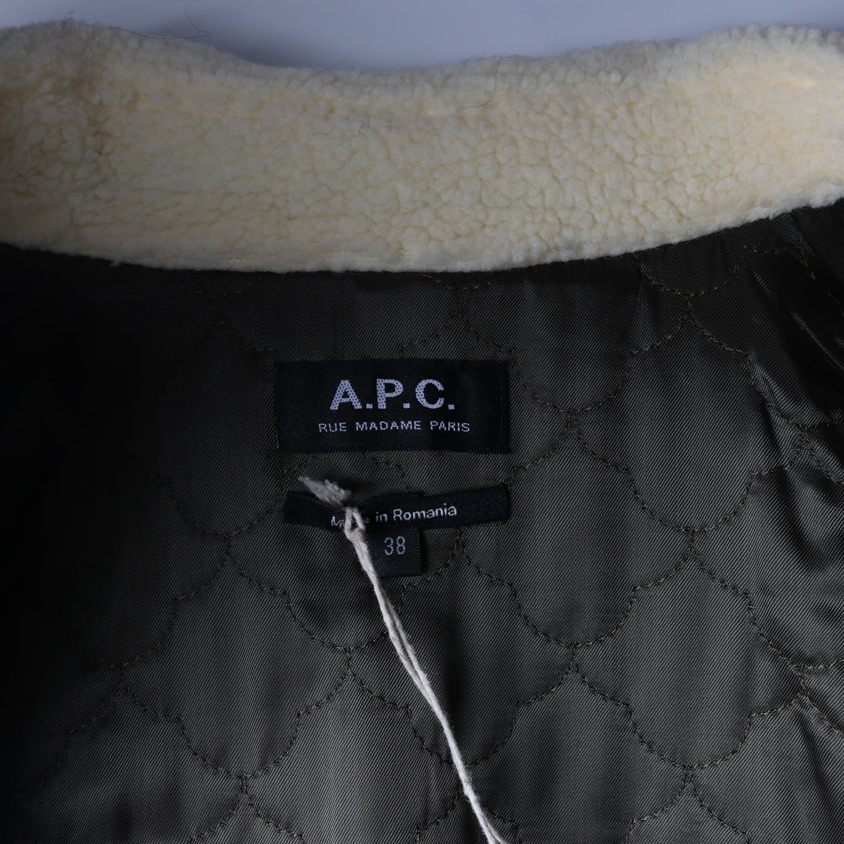 아페쎄 A.P.C. Boreale 코튼 몰스킨 시어링 카라 코트 상세 이미지 4