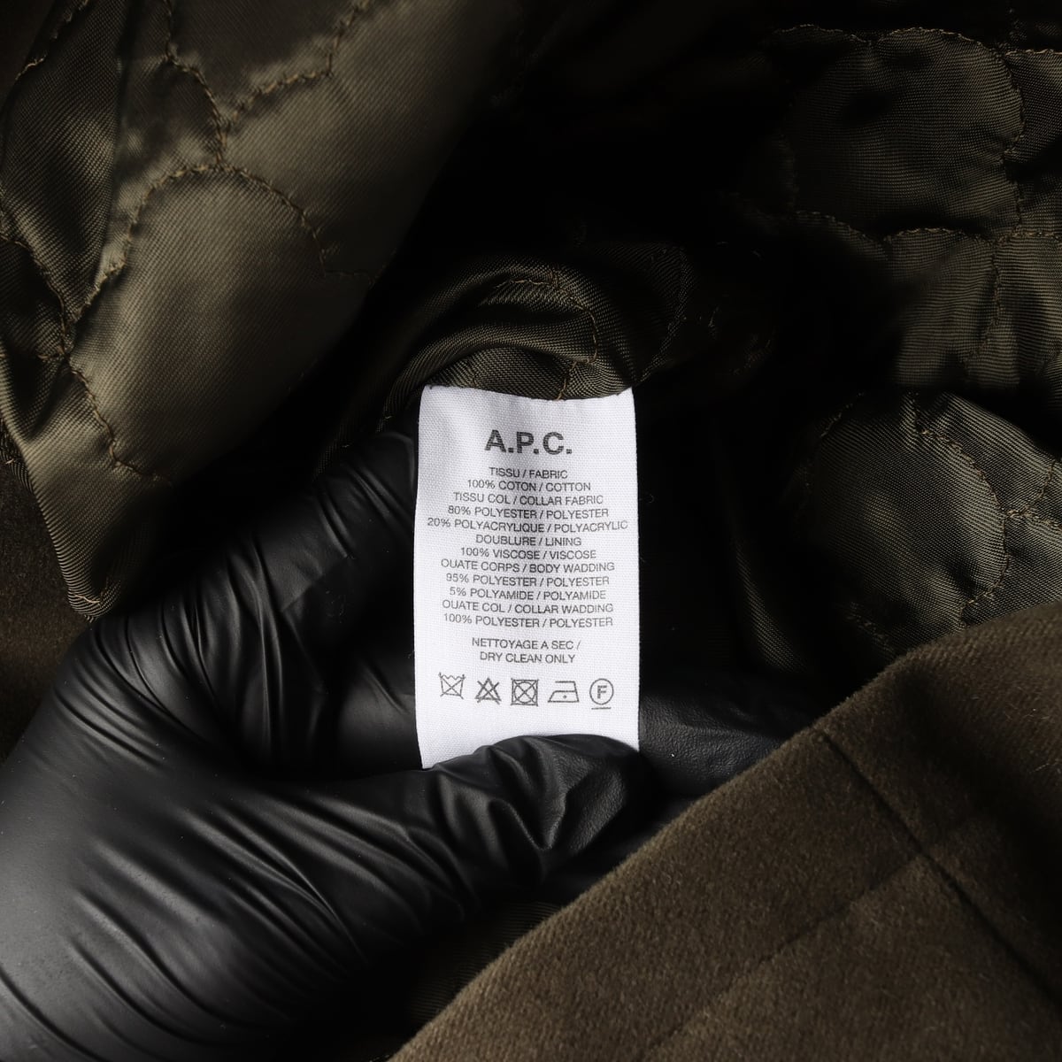 아페쎄 A.P.C. Boreale 코튼 몰스킨 시어링 카라 코트 상세 이미지 5