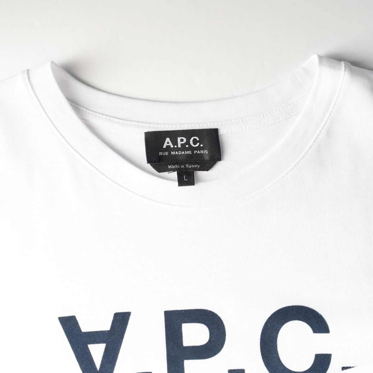 아페쎄 A.P.C. 22SS 로고 프린트 코튼 반팔 티셔츠 상세 이미지 3