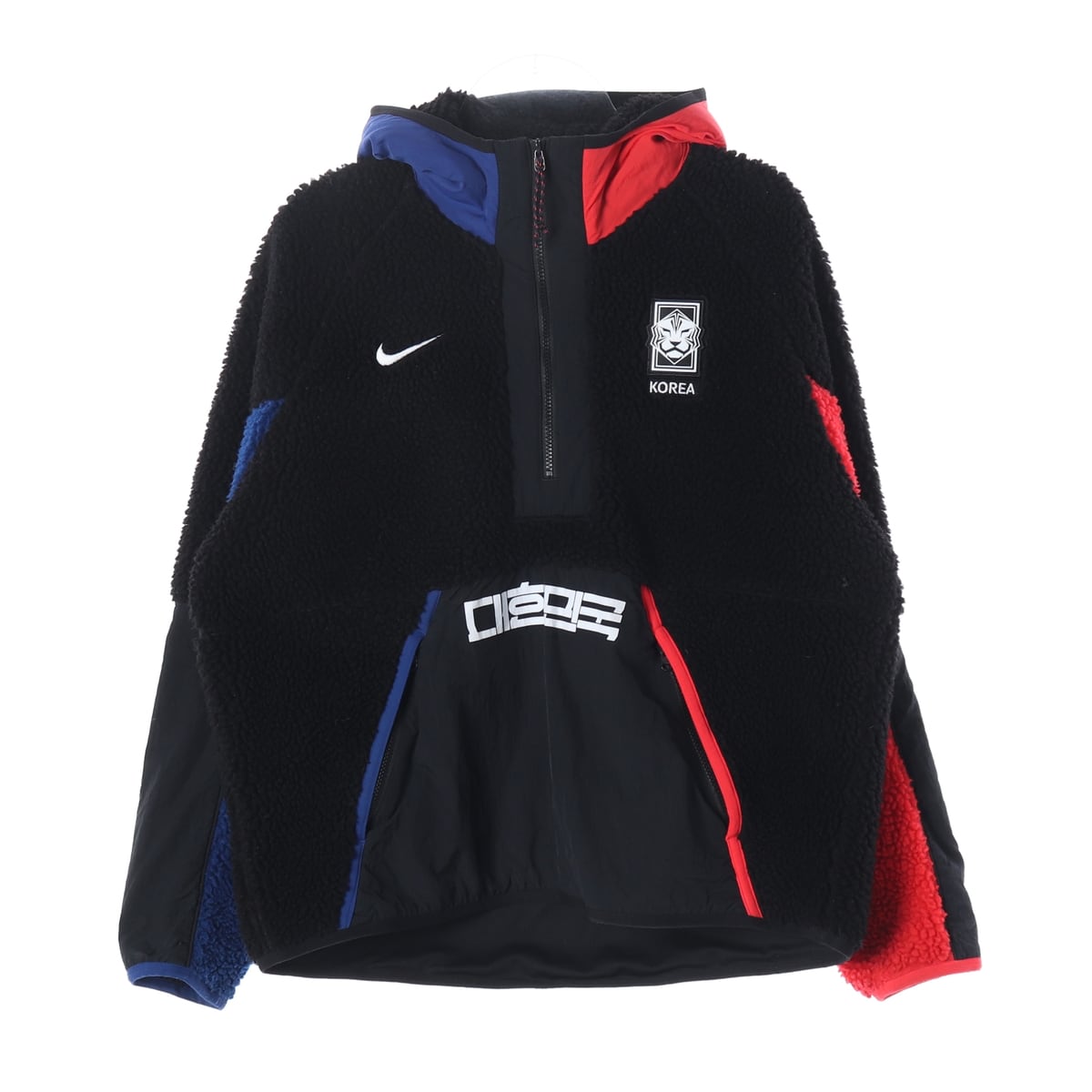 나이키 22FW 대한민국 NSW 하프 집 후드 플리스 블랙 상세 이미지 1