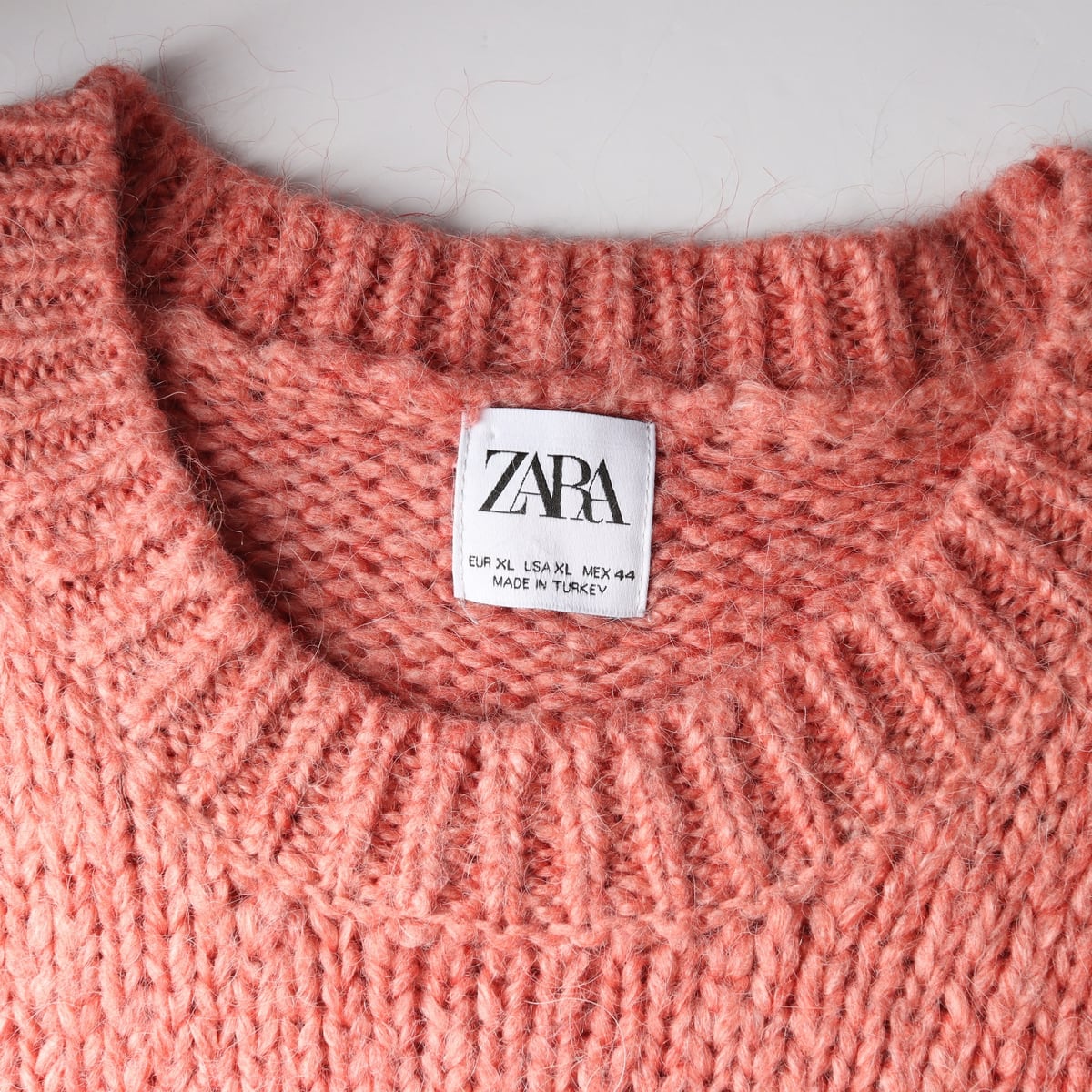 자라 ZARA 울 블렌드 라운드넥 니트 스웨터 상세 이미지 3