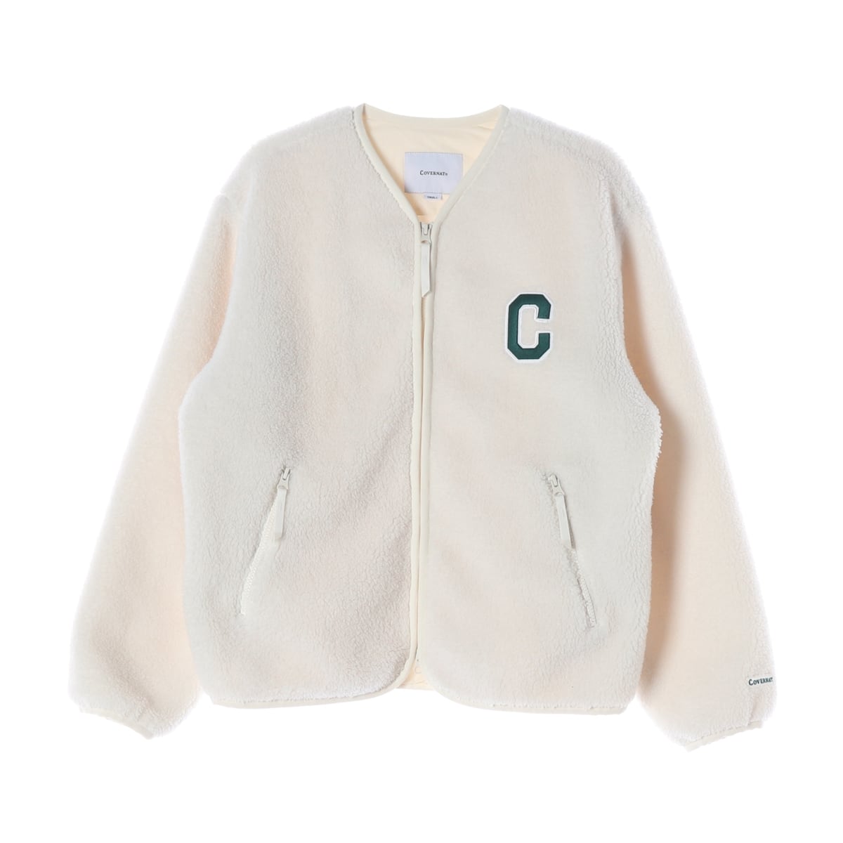 커버낫 24FW C 로고 카라리스 플리스 쉐르파 재킷 상세 이미지 1