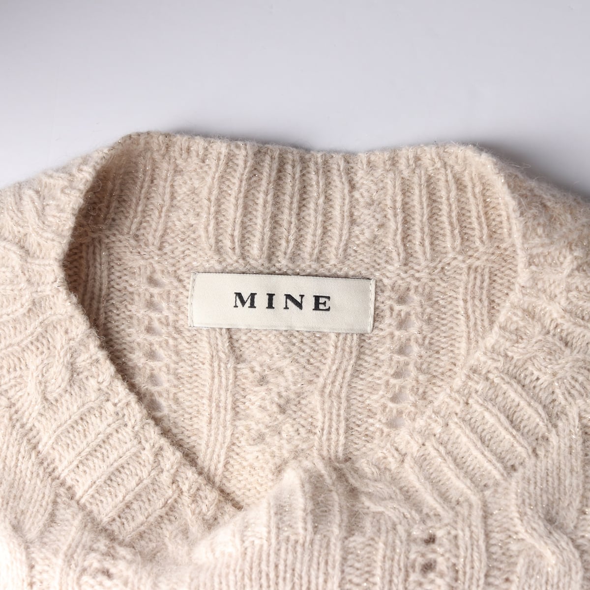마인 21FW 알파카 블렌드 케이블 니트 스웨터 상세 이미지 3