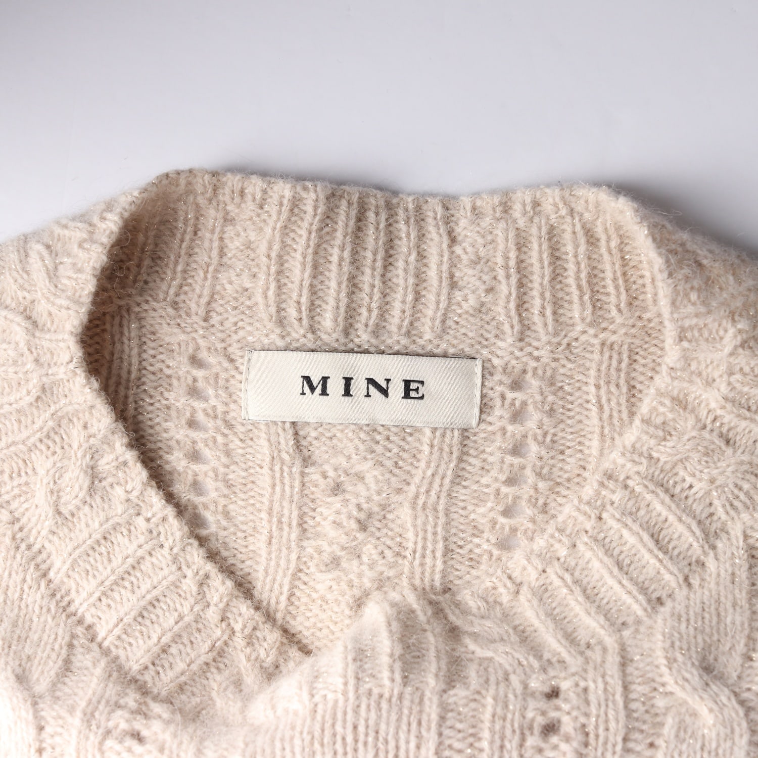 마인 21FW 알파카 블렌드 케이블 니트 스웨터 이미지 3