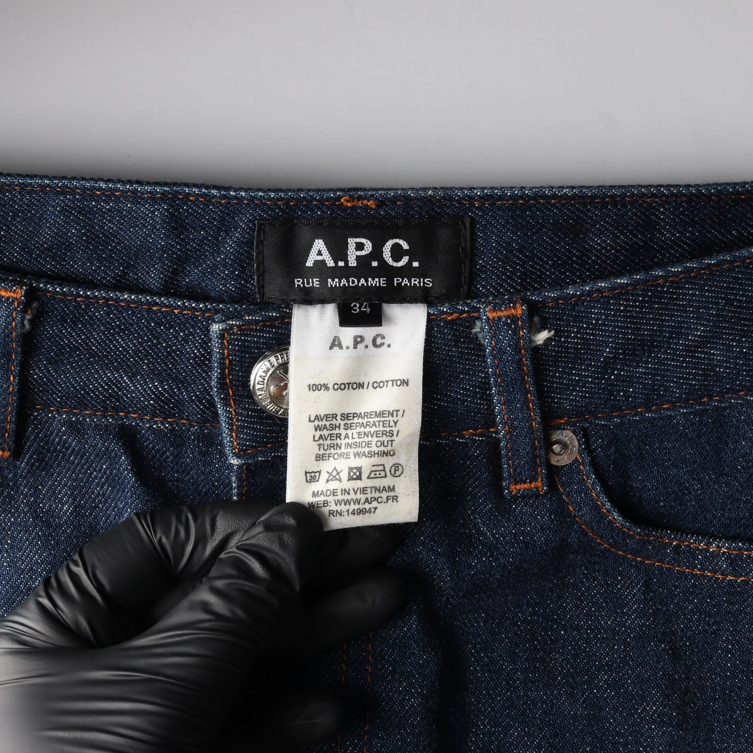 아페쎄 APC 생지 데님 마이크로 미니 스커트 청치마 이미지 3