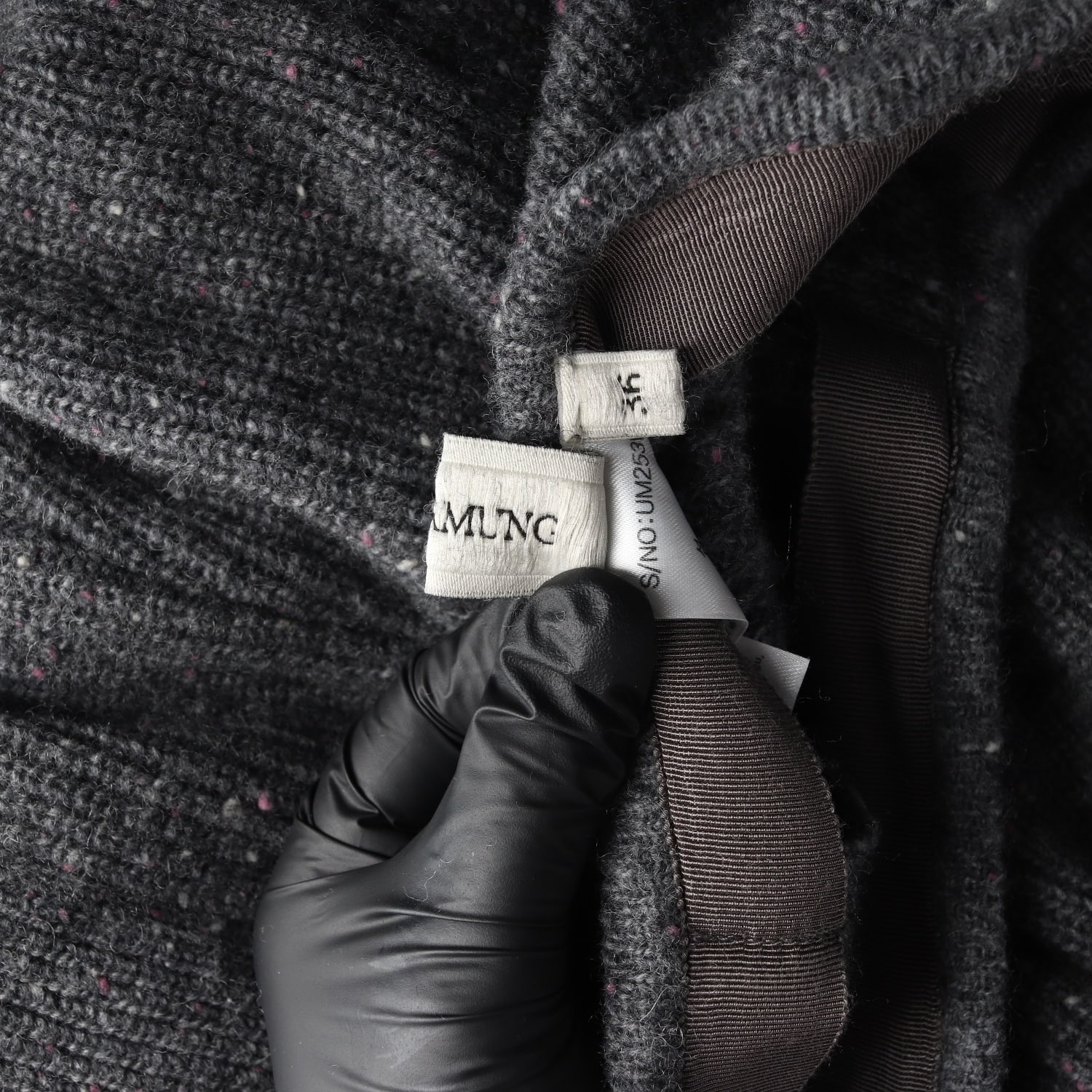 우마뭉 25FW 도네갈 울 부츠 컷 팬츠 니트 바지 헤더 그레이 이미지 4