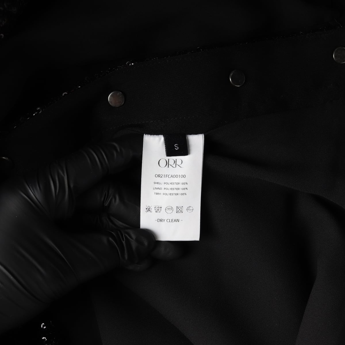 오르 ORR 21FW 스팽글 시퀸 크롭 조끼 베스트 상세 이미지 4