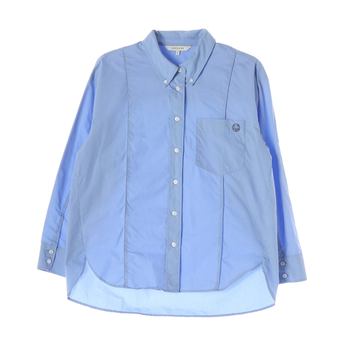 루에브르 22FW 세로 절개선 포켓 로고 자수 면 셔츠 상세 이미지 1