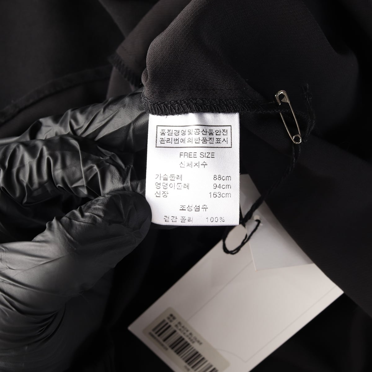 (새상품) 길트프리 미니멀 오버핏 쉬폰 블라우스 블랙  상세 이미지 4