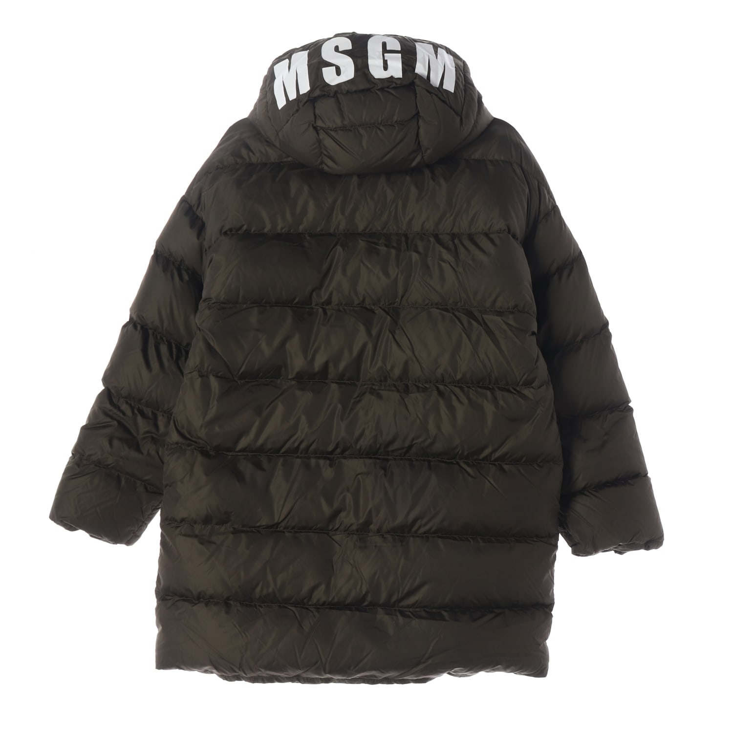 엠에스지엠 MSGM 오버핏 로고 프린팅 후드 다운 재킷 롱 패딩 이미지 3