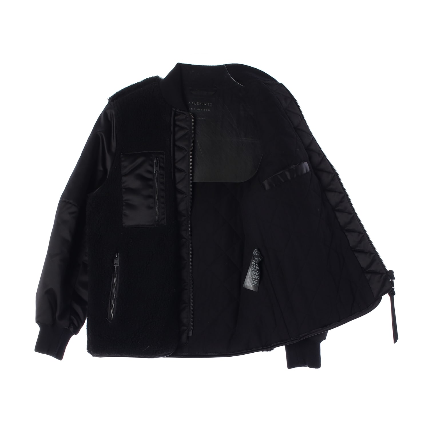올세인츠 21FW 수리 인조 모피 봄버 점퍼 이미지 2