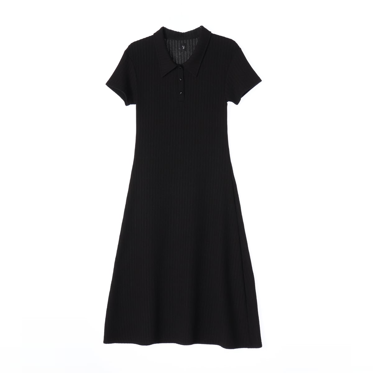유제 YUJE MURE PLACKET 리브드 반팔 폴로 원피스 상세 이미지 1