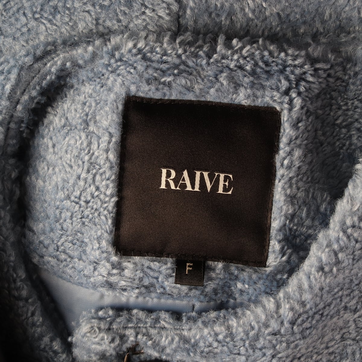 레이브 RAIVE 23FW 퍼 코트 재킷 블루 상세 이미지 3