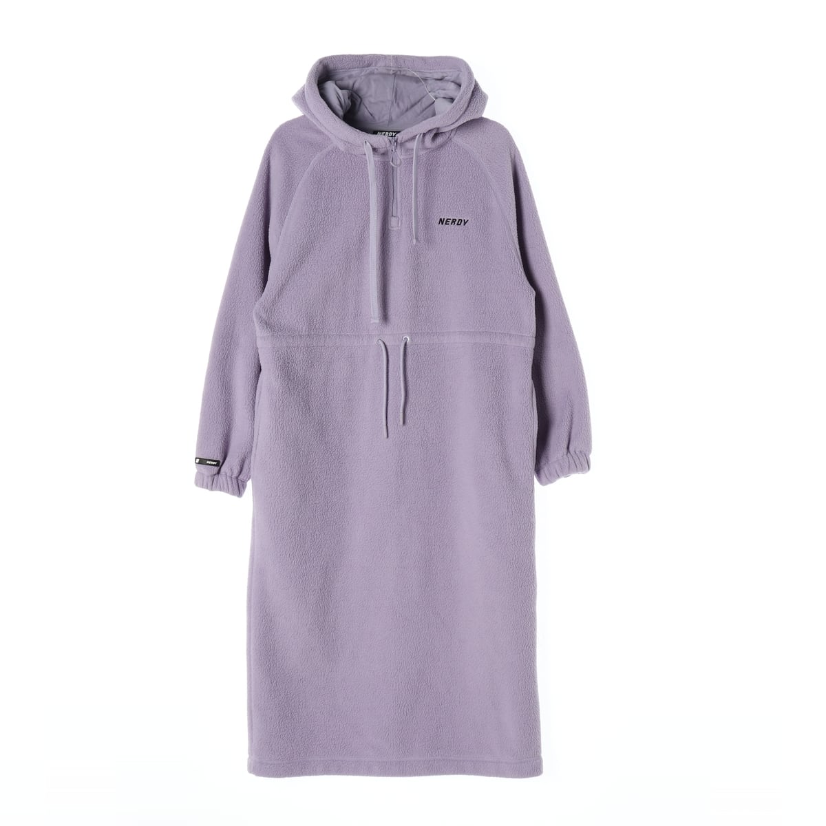 널디 21FW 플리스 하프 집업 후드 원피스 라이트 퍼플 상세 이미지 1
