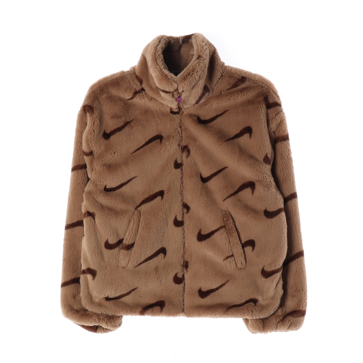 나이키 22FW 우먼스 NSW 플러시 프린티드 페이크 퍼 재킷 상세 이미지 1