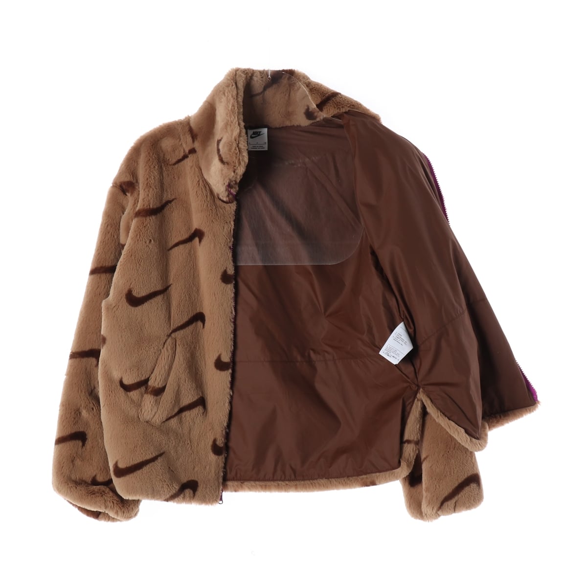 나이키 22FW 우먼스 NSW 플러시 프린티드 페이크 퍼 재킷 상세 이미지 2