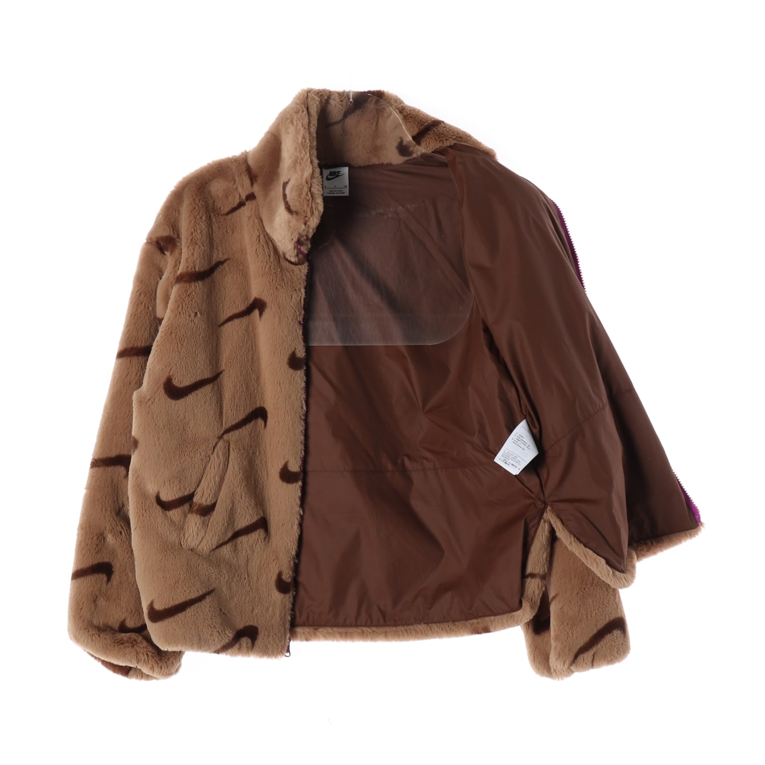 나이키 22FW 우먼스 NSW 플러시 프린티드 페이크 퍼 재킷 이미지 2